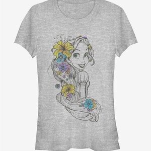 Tangled Rapunzel Sketch Gray T-Shirt
